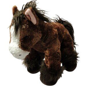 BABW PAWSOME PONY Retired Brown Clydesdale Horse 15" inch Plush Build A Bear